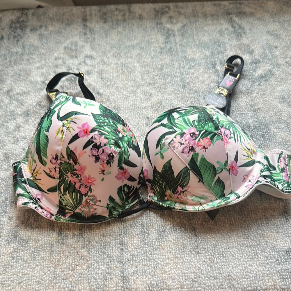 Floral Tropical Print Bra